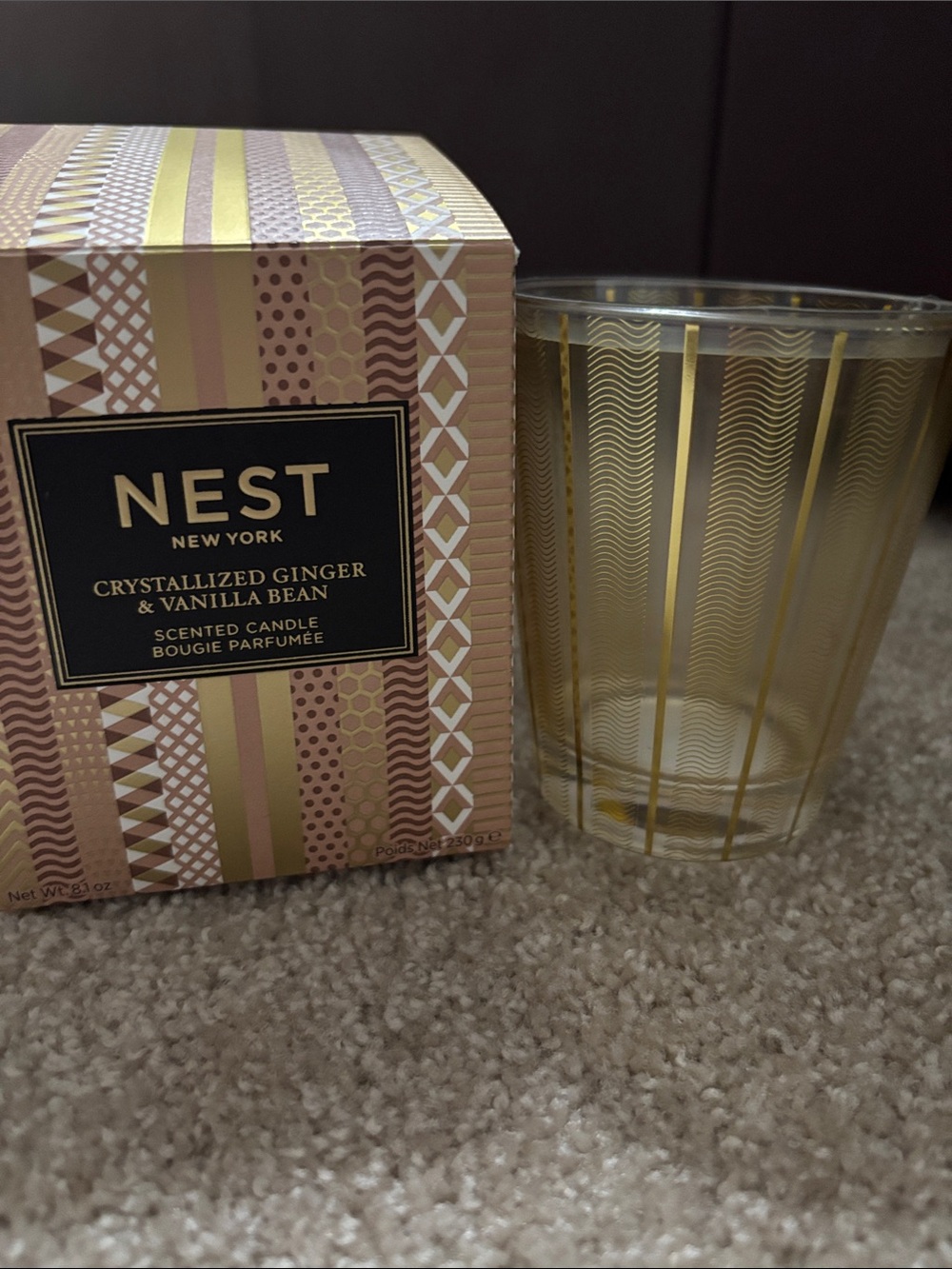 EMPTY glass Nest Fragrances candle jar